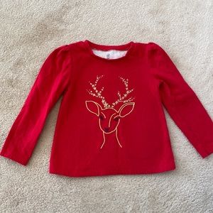 Gap reindeer long sleeve t shirt sz 5T